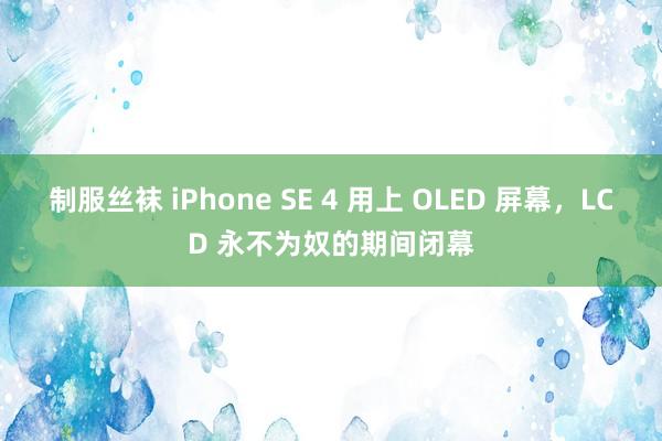 制服丝袜 iPhone SE 4 用上 OLED 屏幕，LCD 永不为奴的期间闭幕