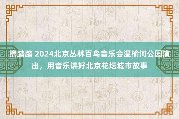 撸踏踏 2024北京丛林百鸟音乐会温榆河公园演出，用音乐讲好北京花坛城市故事