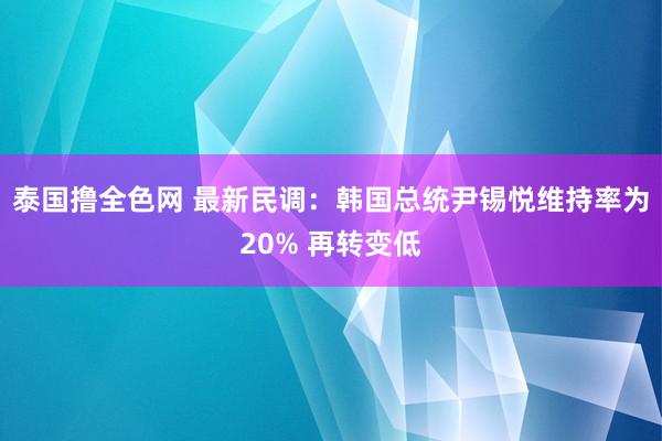 泰国撸全色网 最新民调：韩国总统尹锡悦维持率为20% 再转变低