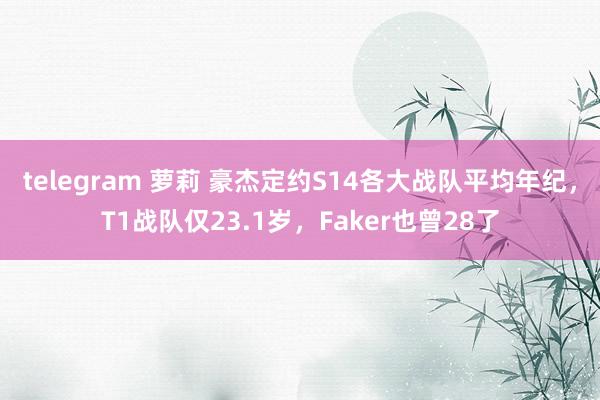 telegram 萝莉 豪杰定约S14各大战队平均年纪，T1战队仅23.1岁，Faker也曾28了