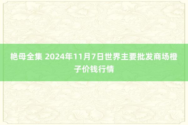 艳母全集 2024年11月7日世界主要批发商场橙子价钱行情