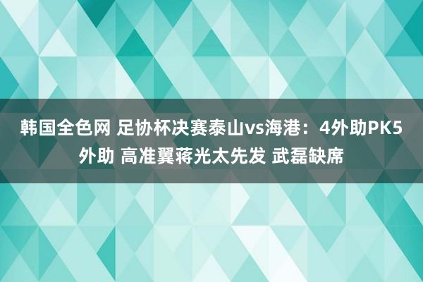 韩国全色网 足协杯决赛泰山vs海港：4外助PK5外助 高准翼蒋光太先发 武磊缺席