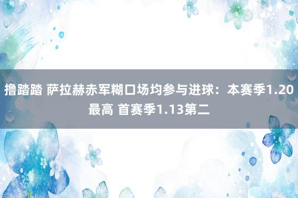 撸踏踏 萨拉赫赤军糊口场均参与进球：本赛季1.20最高 首赛季1.13第二