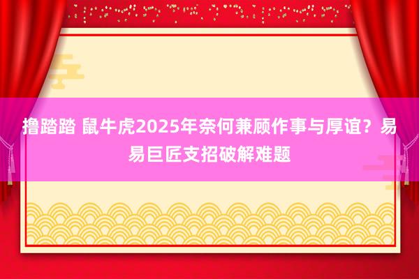 撸踏踏 鼠牛虎2025年奈何兼顾作事与厚谊？易易巨匠支招破解难题