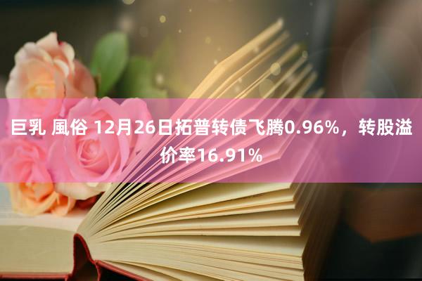 巨乳 風俗 12月26日拓普转债飞腾0.96%，转股溢价率16.91%