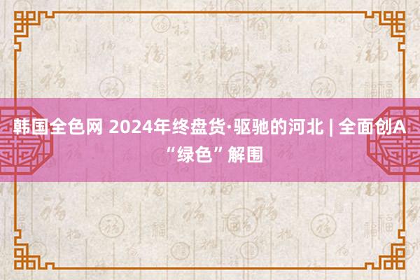 韩国全色网 2024年终盘货·驱驰的河北 | 全面创A “绿色”解围