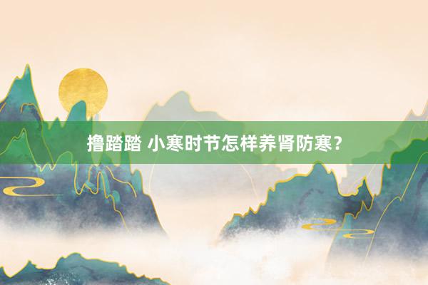 撸踏踏 小寒时节怎样养肾防寒？