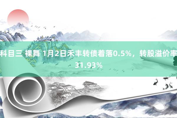 科目三 裸舞 1月2日禾丰转债着落0.5%，转股溢价率31.93%