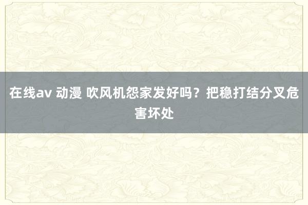 在线av 动漫 吹风机怨家发好吗？把稳打结分叉危害坏处