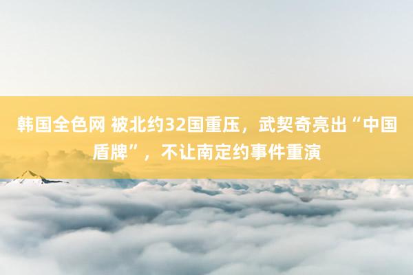 韩国全色网 被北约32国重压，武契奇亮出“中国盾牌”，不让南定约事件重演