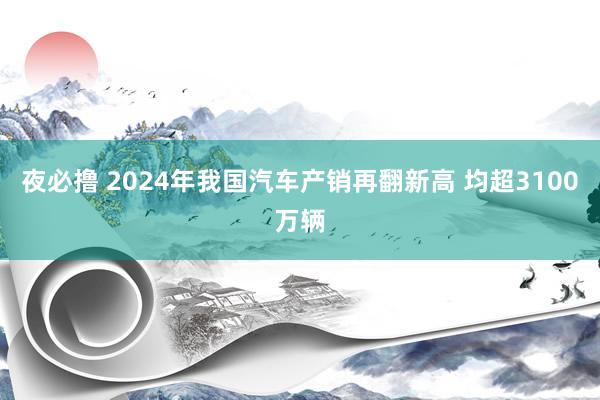 夜必撸 2024年我国汽车产销再翻新高 均超3100万辆