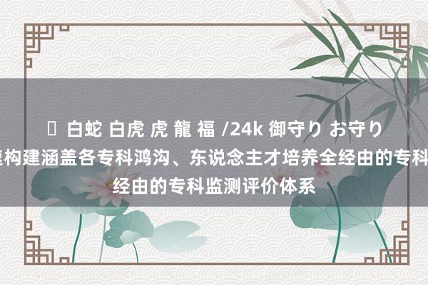 ✨白蛇 白虎 虎 龍 福 /24k 御守り お守り 讲解部：加速构建涵盖各专科鸿沟、东说念主才培养全经由的专科监测评价体系