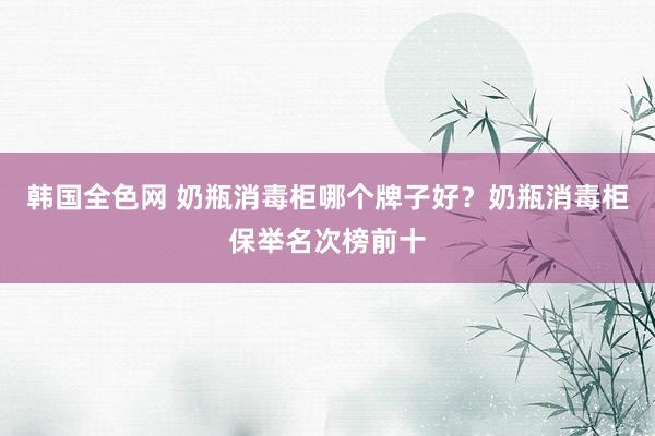 韩国全色网 奶瓶消毒柜哪个牌子好？奶瓶消毒柜保举名次榜前十