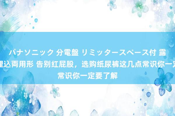 パナソニック 分電盤 リミッタースペース付 露出・半埋込両用形 告别红屁股，选购纸尿裤这几点常识你一定要了解